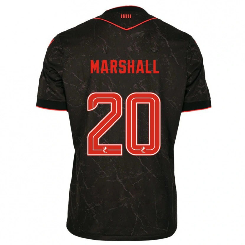 Danxen Kinder Lewis Marshall #20 Schwarz Rot Auswärtstrikot Trikot 2025/26 T-Shirt Österreich