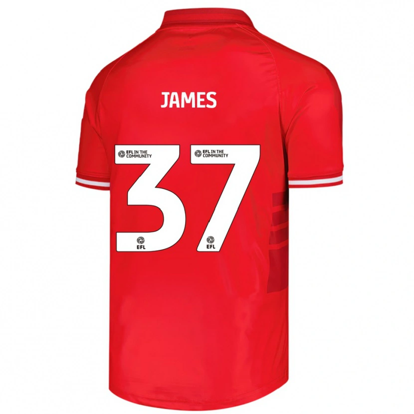Danxen Herren Nathan James #37 Rot Weiß Heimtrikot Trikot 2025/26 T-Shirt Österreich