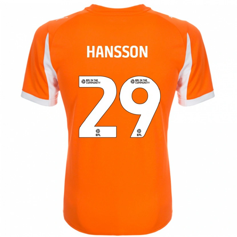 Danxen Herren Emil Hansson #29 Orange Weiß Heimtrikot Trikot 2025/26 T-Shirt Österreich