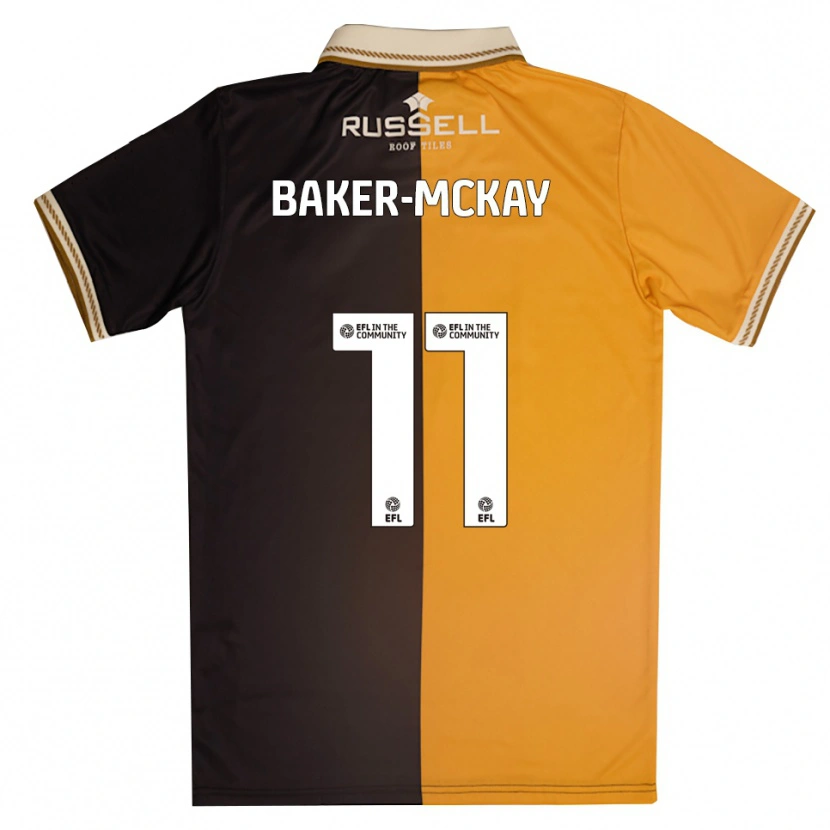 Danxen Herren Kiyan Baker-Mckay #11 Gelb Schwarz Heimtrikot Trikot 2025/26 T-Shirt Österreich