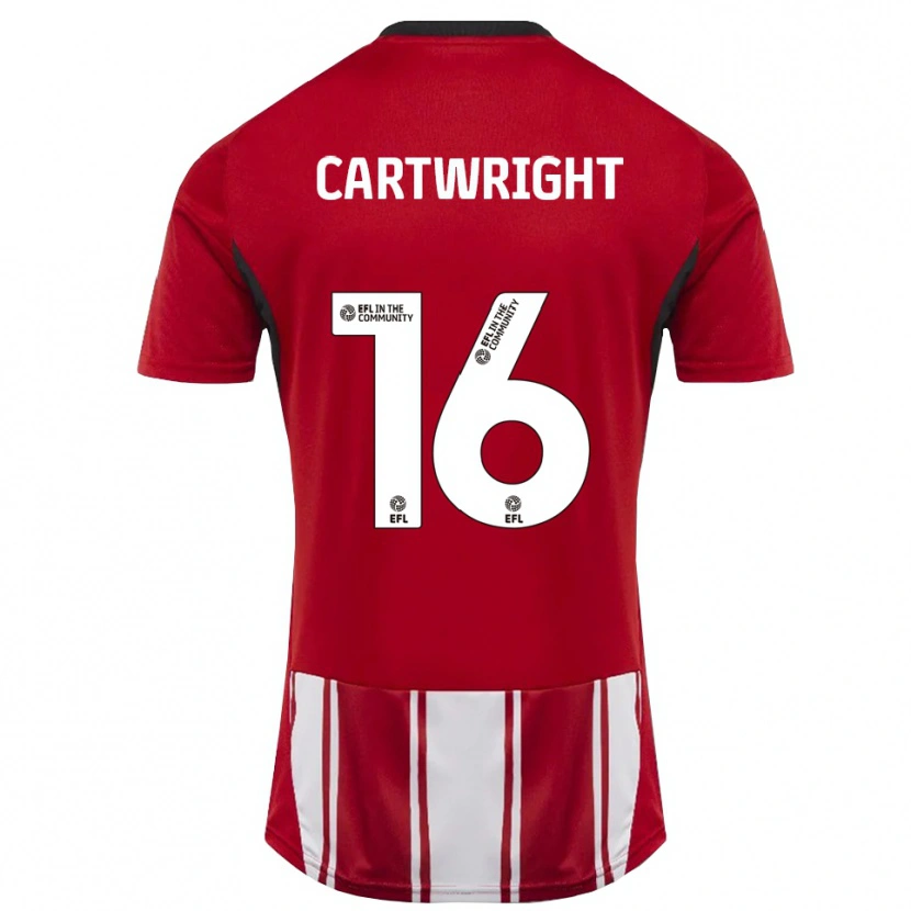 Danxen Herren Liam Cartwright #16 Rot Weiß Schwarz Heimtrikot Trikot 2025/26 T-Shirt Österreich