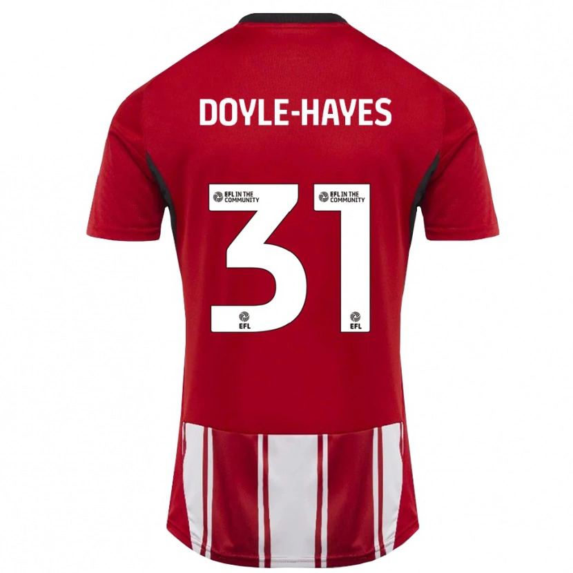 Danxen Herren Jake Doyle-Hayes #31 Rot Weiß Schwarz Heimtrikot Trikot 2025/26 T-Shirt Österreich