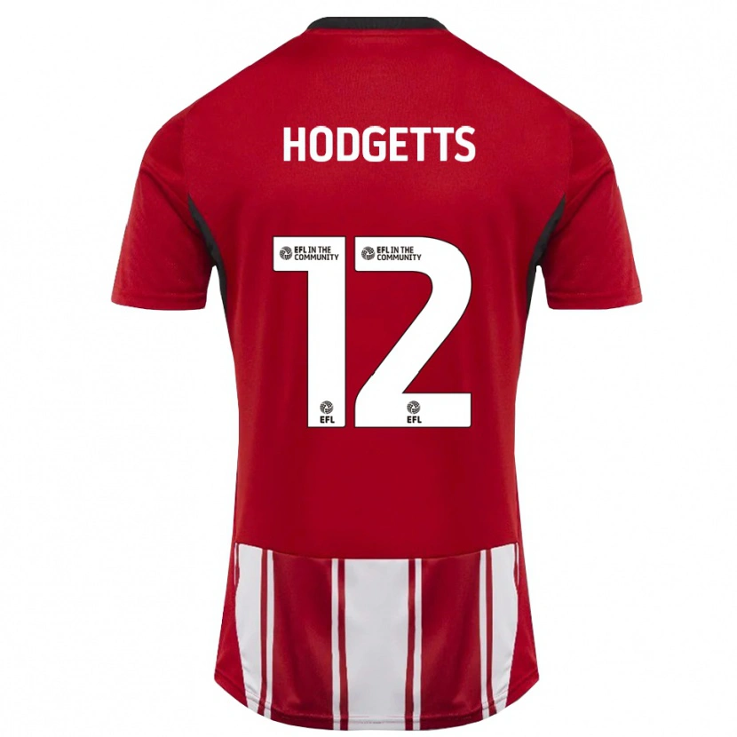 Danxen Herren Luke Hodgetts #12 Rot Weiß Schwarz Heimtrikot Trikot 2025/26 T-Shirt Österreich