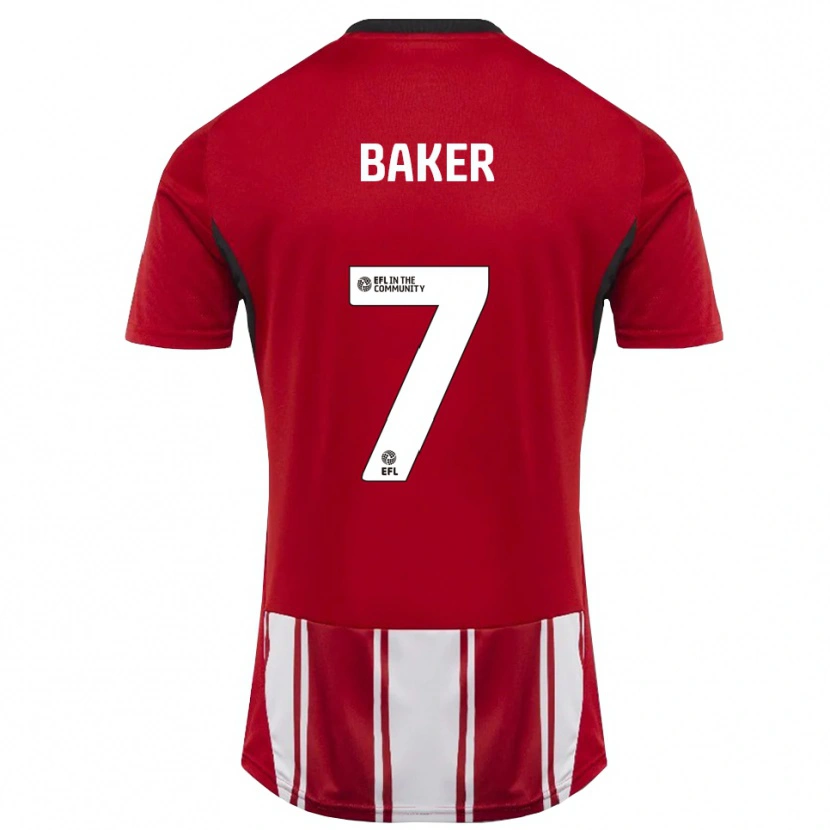 Danxen Herren Phoebe Baker #7 Rot Weiß Schwarz Heimtrikot Trikot 2025/26 T-Shirt Österreich