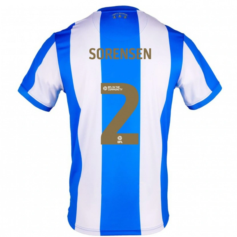 Danxen Herren Lasse Sørensen #2 Blau Weiß Heimtrikot Trikot 2025/26 T-Shirt Österreich
