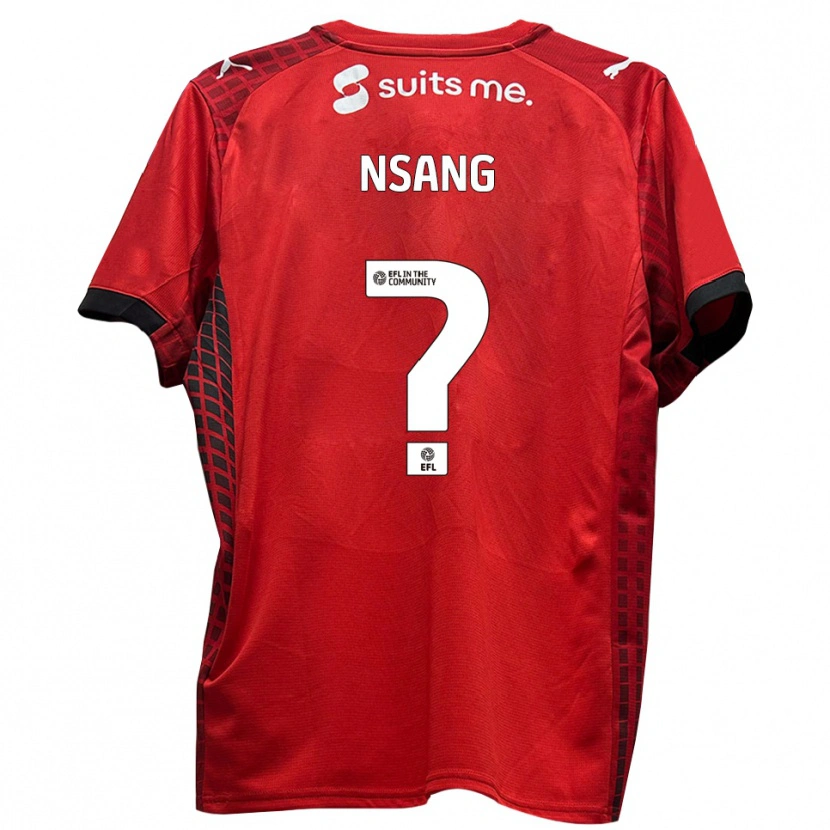 Danxen Herren Claudio Nsang #0 Rot Schwarz Heimtrikot Trikot 2025/26 T-Shirt Österreich