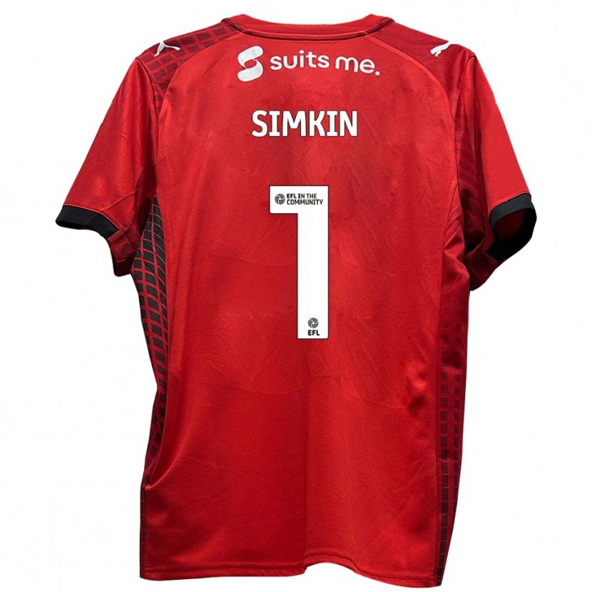 Danxen Herren Tommy Simkin #1 Rot Schwarz Heimtrikot Trikot 2025/26 T-Shirt Österreich