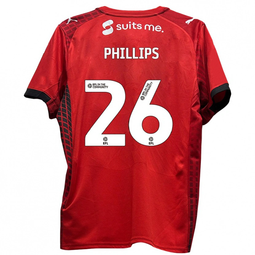 Danxen Herren Noah Phillips #26 Rot Schwarz Heimtrikot Trikot 2025/26 T-Shirt Österreich