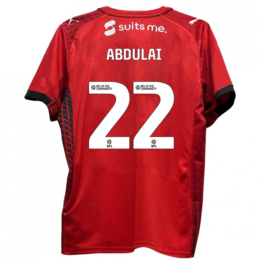 Danxen Herren Azeem Abdulai #22 Rot Schwarz Heimtrikot Trikot 2025/26 T-Shirt Österreich