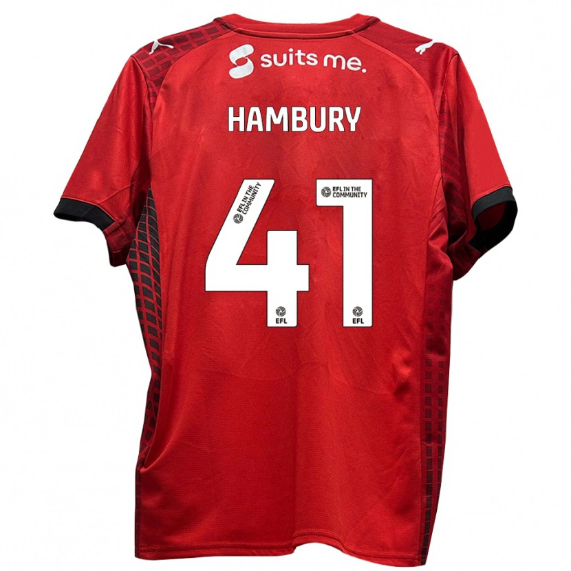 Danxen Herren Zack Hambury #41 Rot Schwarz Heimtrikot Trikot 2025/26 T-Shirt Österreich