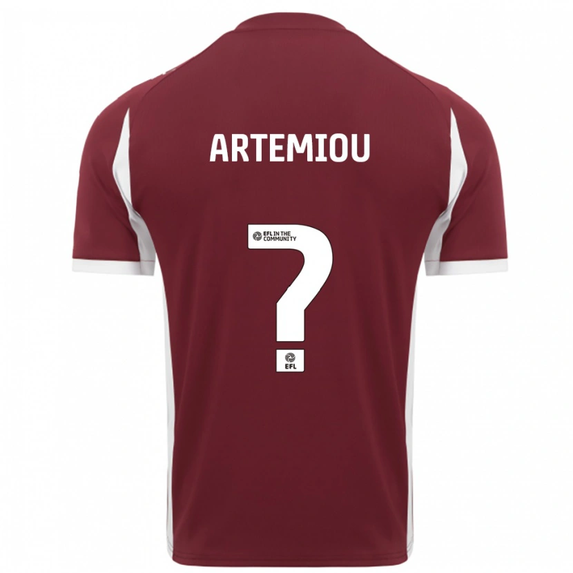 Danxen Herren Beth Artemiou #0 Burgunderrot Weiß Heimtrikot Trikot 2025/26 T-Shirt Österreich