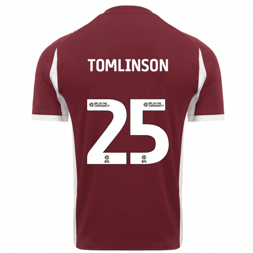Danxen Herren Josh Tomlinson #25 Burgunderrot Weiß Heimtrikot Trikot 2025/26 T-Shirt Österreich