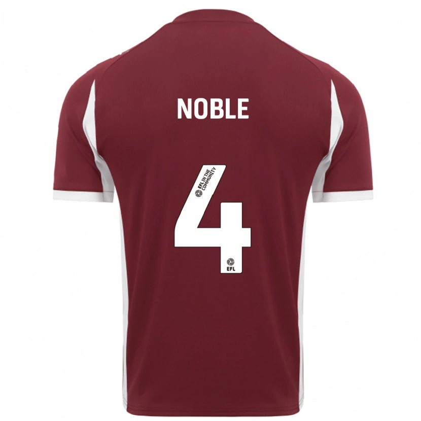 Danxen Herren Fay Noble #4 Burgunderrot Weiß Heimtrikot Trikot 2025/26 T-Shirt Österreich