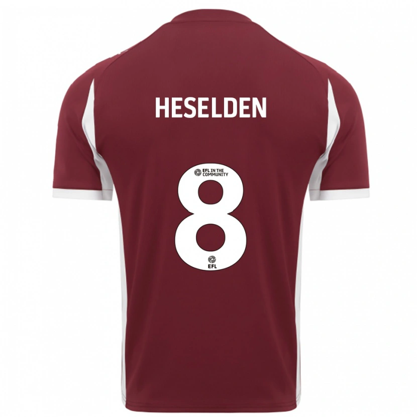 Danxen Herren Ruby Heselden #8 Burgunderrot Weiß Heimtrikot Trikot 2025/26 T-Shirt Österreich