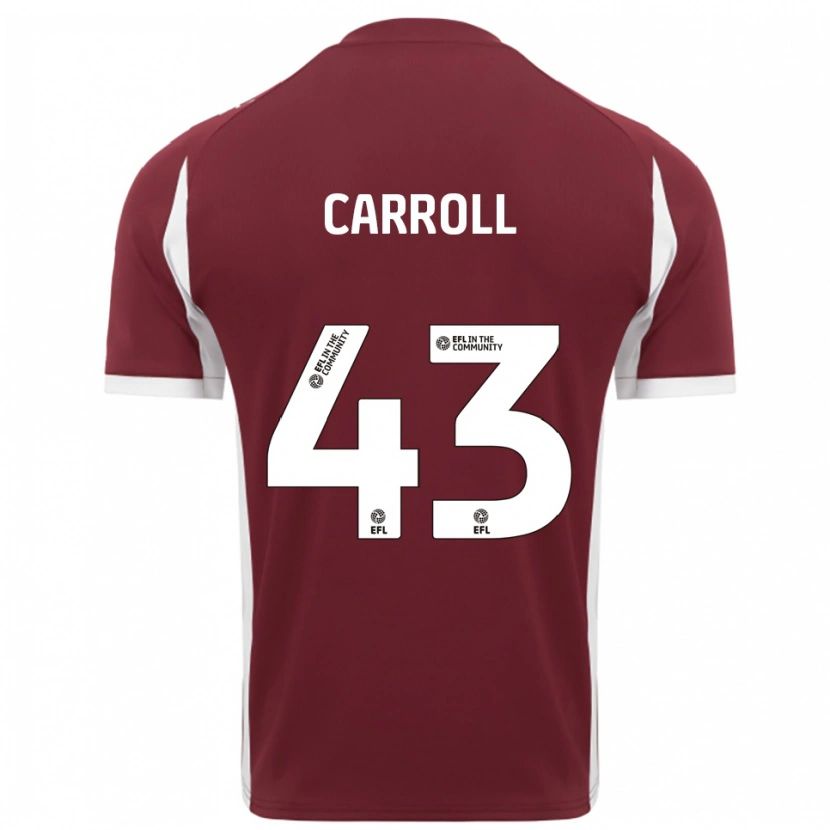 Danxen Herren Charlie Carroll #43 Burgunderrot Weiß Heimtrikot Trikot 2025/26 T-Shirt Österreich