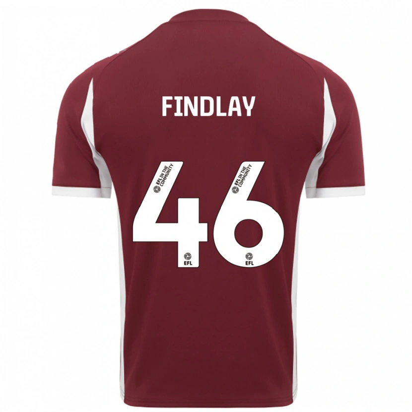 Danxen Herren Freddie Findlay #46 Burgunderrot Weiß Heimtrikot Trikot 2025/26 T-Shirt Österreich