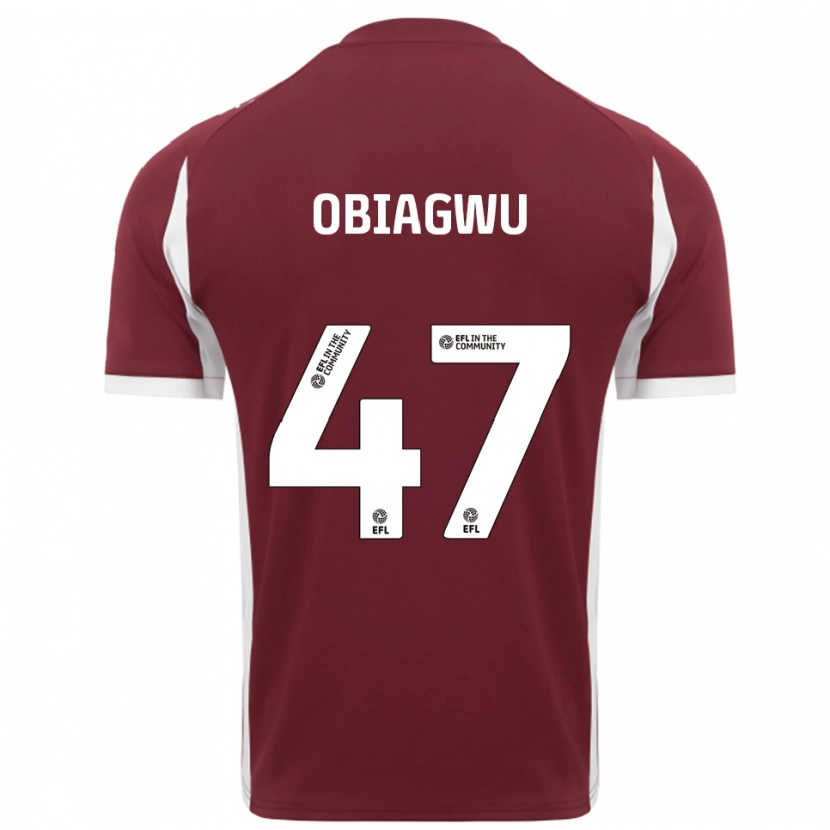 Danxen Herren Fran Obiagwu #47 Burgunderrot Weiß Heimtrikot Trikot 2025/26 T-Shirt Österreich