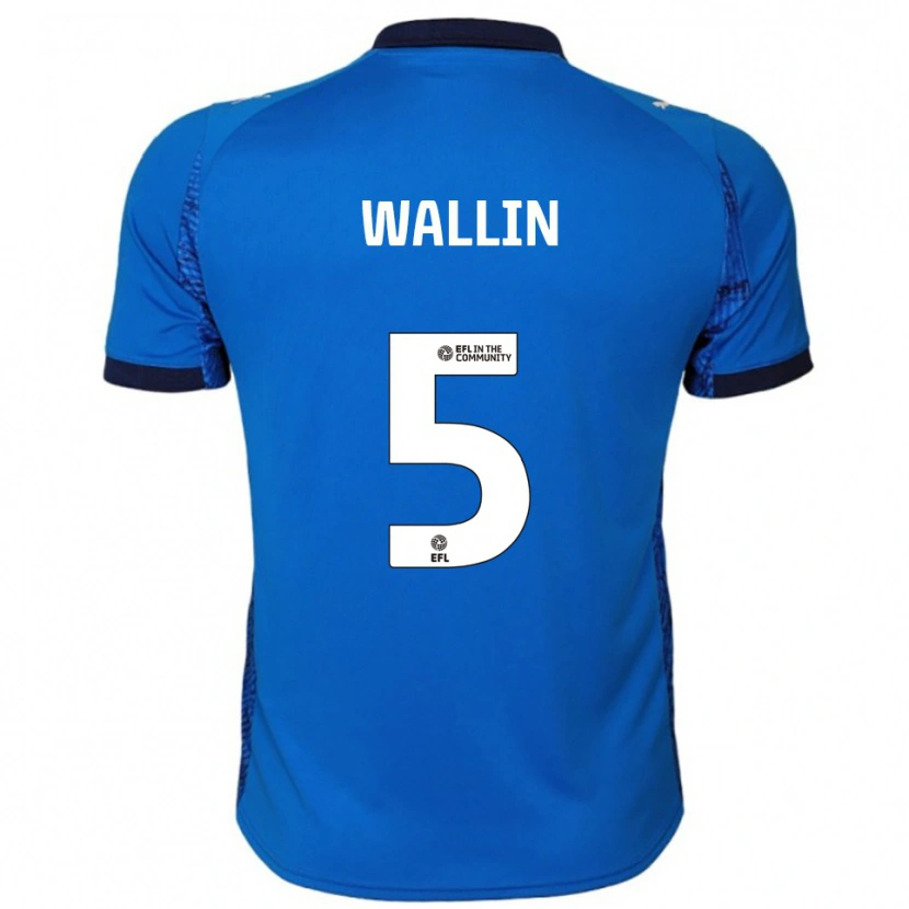 Danxen Herren Oscar Wallin #5 Blau Weiß Heimtrikot Trikot 2025/26 T-Shirt Österreich
