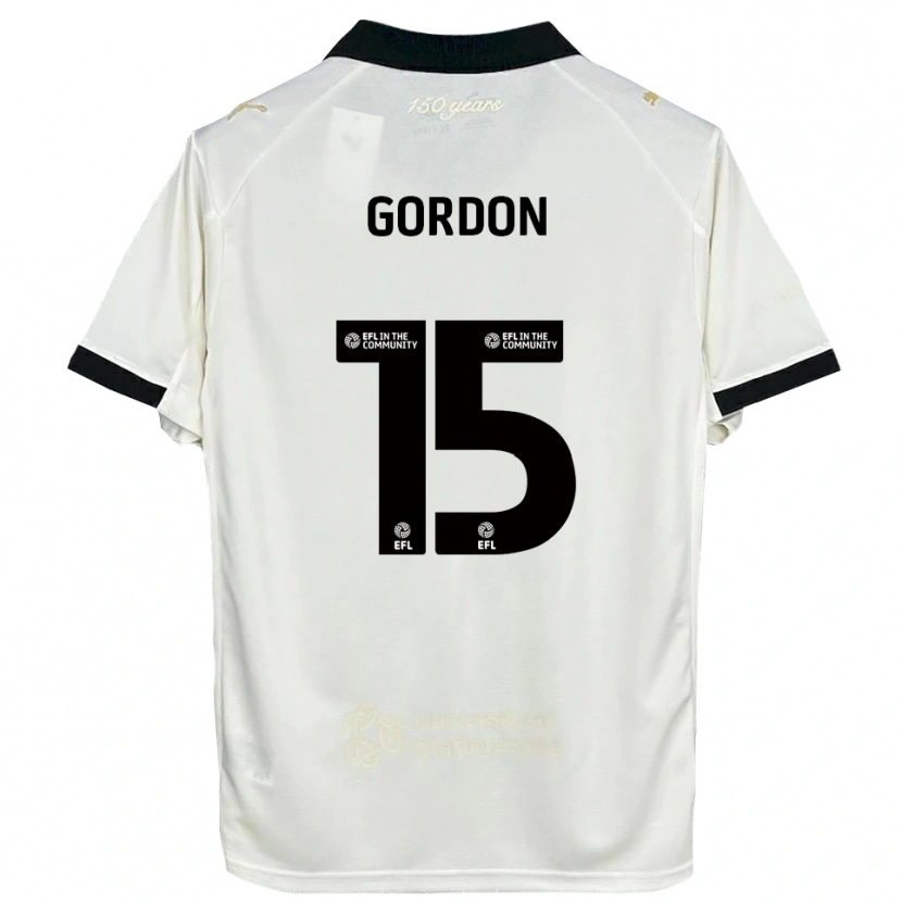 Danxen Herren Liam Gordon #15 Cremeweiß Schwarz Heimtrikot Trikot 2025/26 T-Shirt Österreich