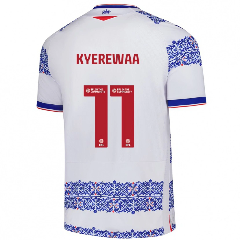 Danxen Herren Daniel Kyerewaa #11 Weiß Blau Heimtrikot Trikot 2025/26 T-Shirt Österreich