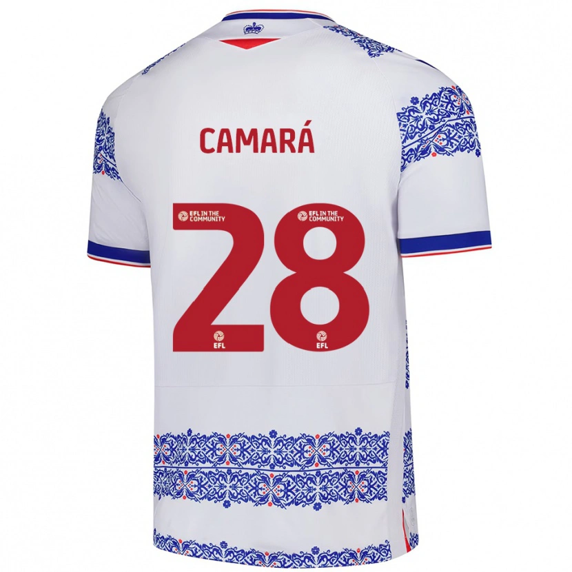 Danxen Herren Mamadi Camará #28 Weiß Blau Heimtrikot Trikot 2025/26 T-Shirt Österreich