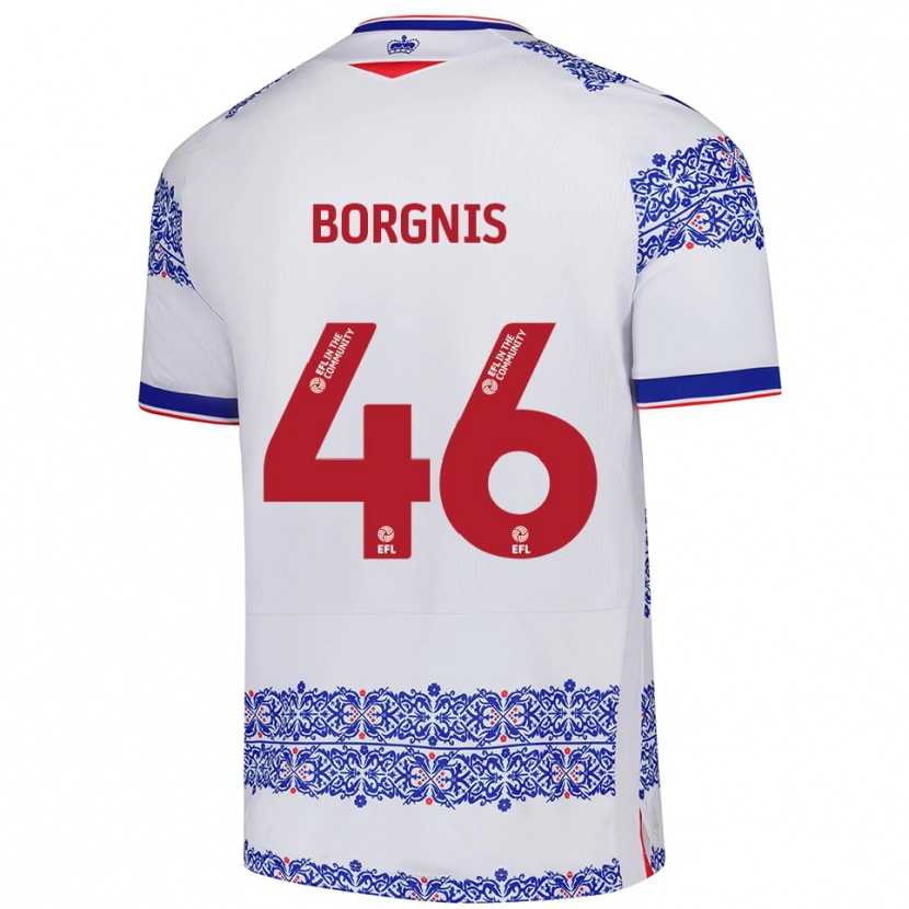 Danxen Herren Jacob Borgnis #46 Weiß Blau Heimtrikot Trikot 2025/26 T-Shirt Österreich