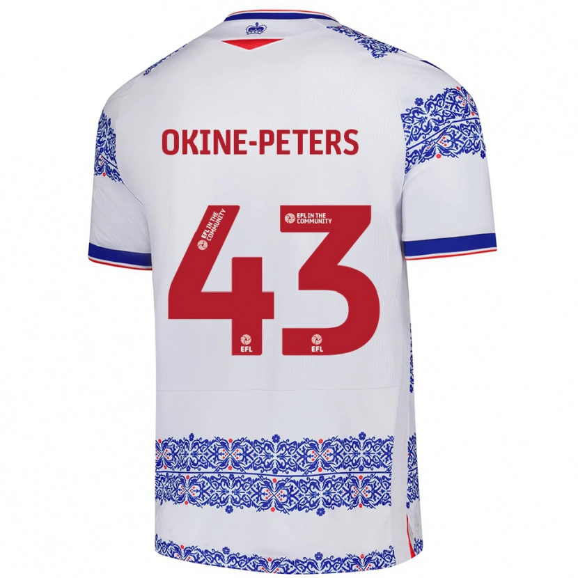 Danxen Herren Jeremiah Okine-Peters #43 Weiß Blau Heimtrikot Trikot 2025/26 T-Shirt Österreich
