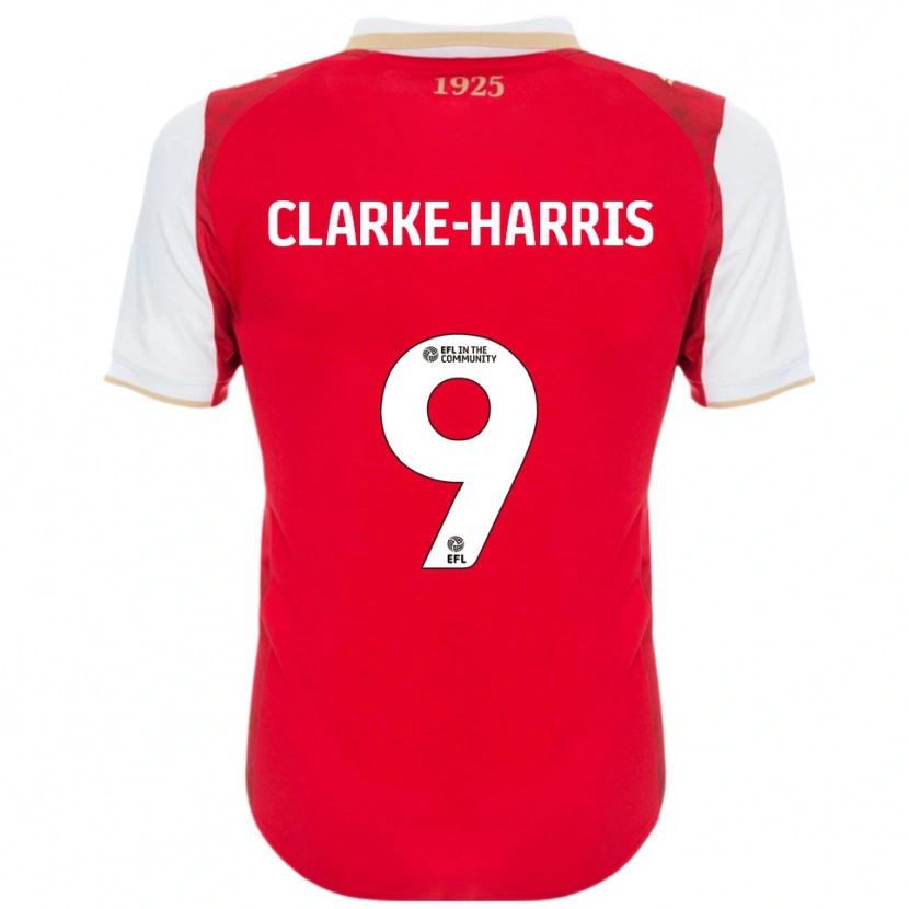Danxen Herren Jonson Clarke-Harris #9 Rot Weiß Heimtrikot Trikot 2025/26 T-Shirt Österreich