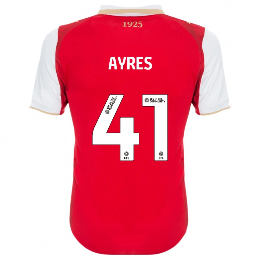 Danxen Herren Josh Ayres #41 Rot Weiß Heimtrikot Trikot 2025/26 T-Shirt Österreich
