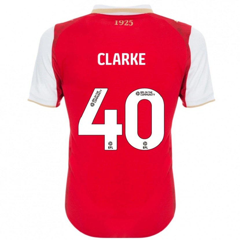 Danxen Herren Lewis Clarke #40 Rot Weiß Heimtrikot Trikot 2025/26 T-Shirt Österreich