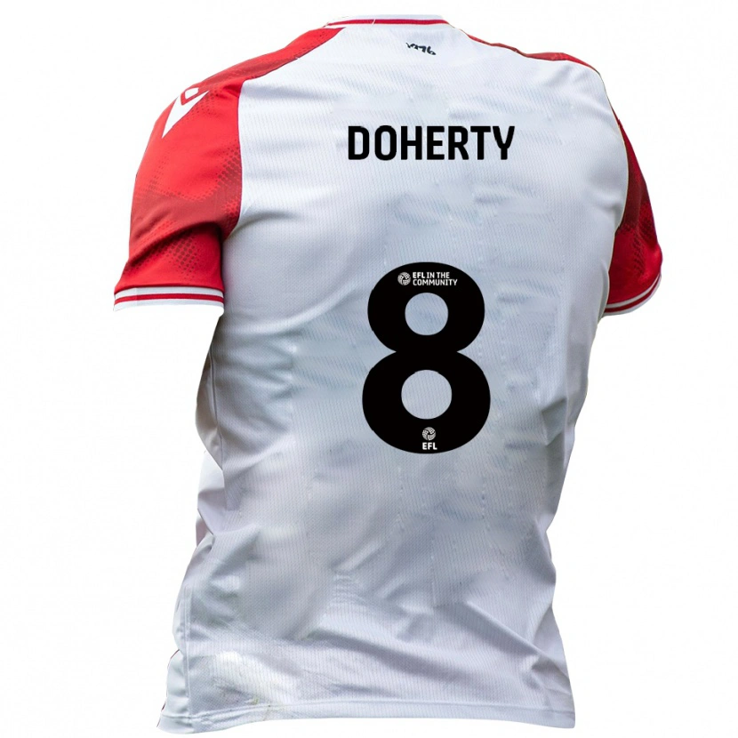 Danxen Herren Ryan Doherty #8 Weiß Rot Heimtrikot Trikot 2025/26 T-Shirt Österreich
