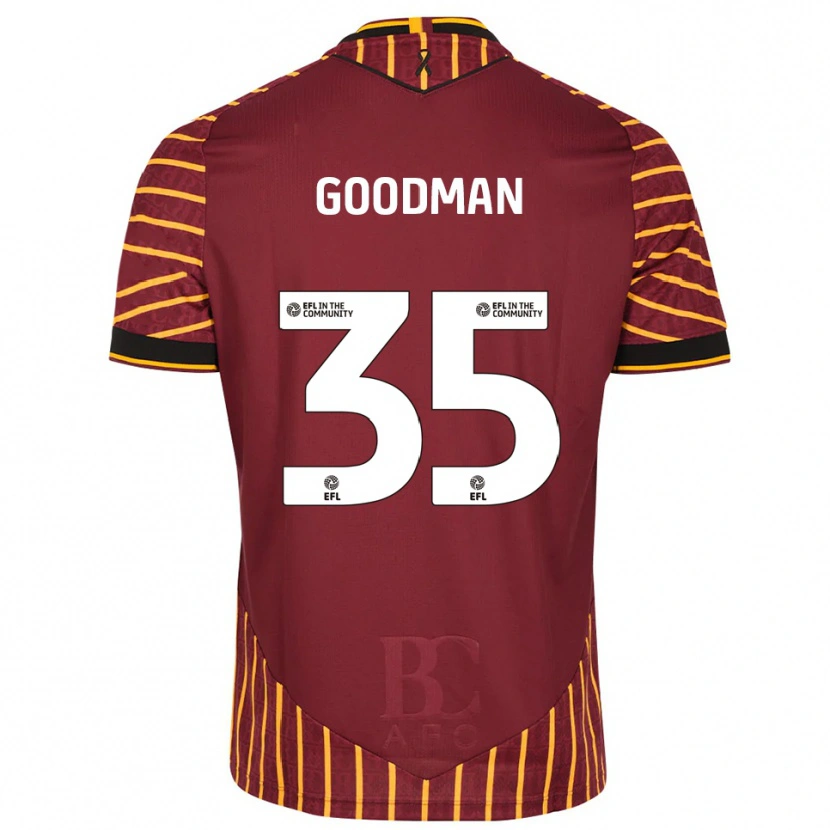 Danxen Herren George Goodman #35 Orange Burgunderrot Heimtrikot Trikot 2025/26 T-Shirt Österreich