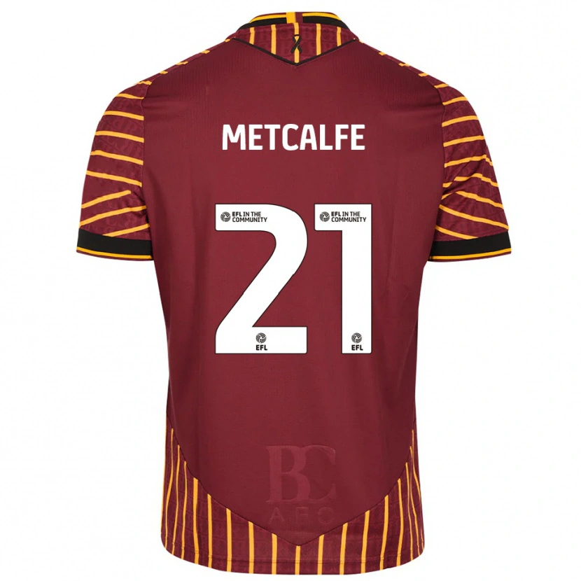 Danxen Herren Jenson Metcalfe #21 Orange Burgunderrot Heimtrikot Trikot 2025/26 T-Shirt Österreich