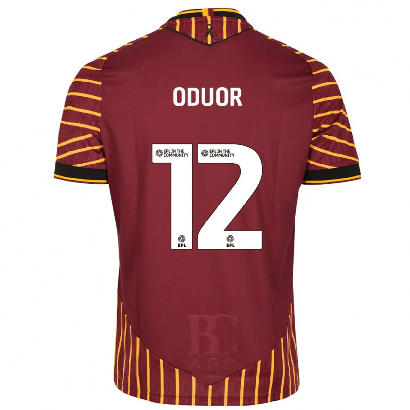 Danxen Herren Clarke Oduor #12 Orange Burgunderrot Heimtrikot Trikot 2025/26 T-Shirt Österreich