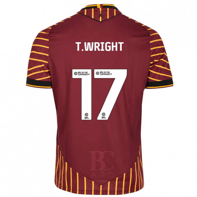 Danxen Herren Tyreik Wright #17 Orange Burgunderrot Heimtrikot Trikot 2025/26 T-Shirt Österreich