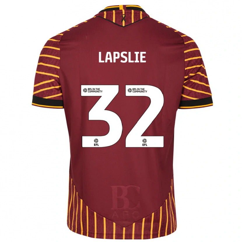 Danxen Herren George Lapslie #32 Orange Burgunderrot Heimtrikot Trikot 2025/26 T-Shirt Österreich