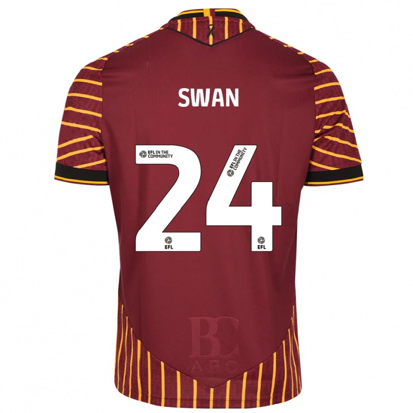 Danxen Herren Will Swan #24 Orange Burgunderrot Heimtrikot Trikot 2025/26 T-Shirt Österreich