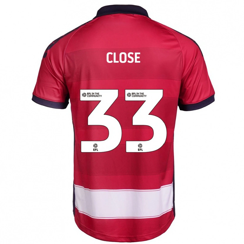 Danxen Herren Ben Close #33 Rot Weiß Heimtrikot Trikot 2025/26 T-Shirt Österreich