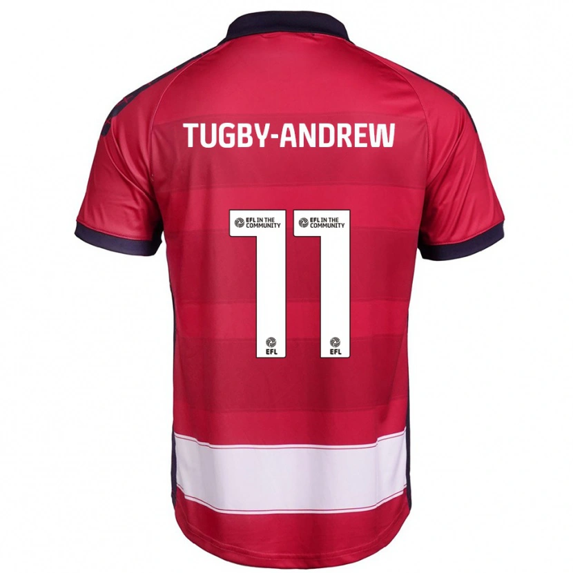 Danxen Herren Lindsey Tugby-Andrew #11 Rot Weiß Heimtrikot Trikot 2025/26 T-Shirt Österreich