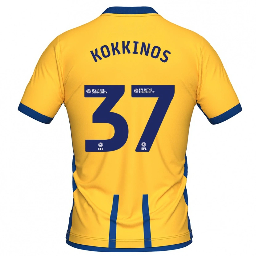 Danxen Herren Ronnie Kokkinos #37 Gelb Blau Heimtrikot Trikot 2025/26 T-Shirt Österreich