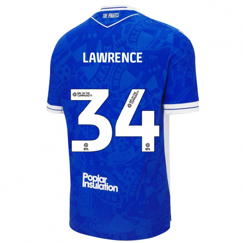 Danxen Herren Jerry Lawrence #34 Blau Weiß Heimtrikot Trikot 2025/26 T-Shirt Österreich