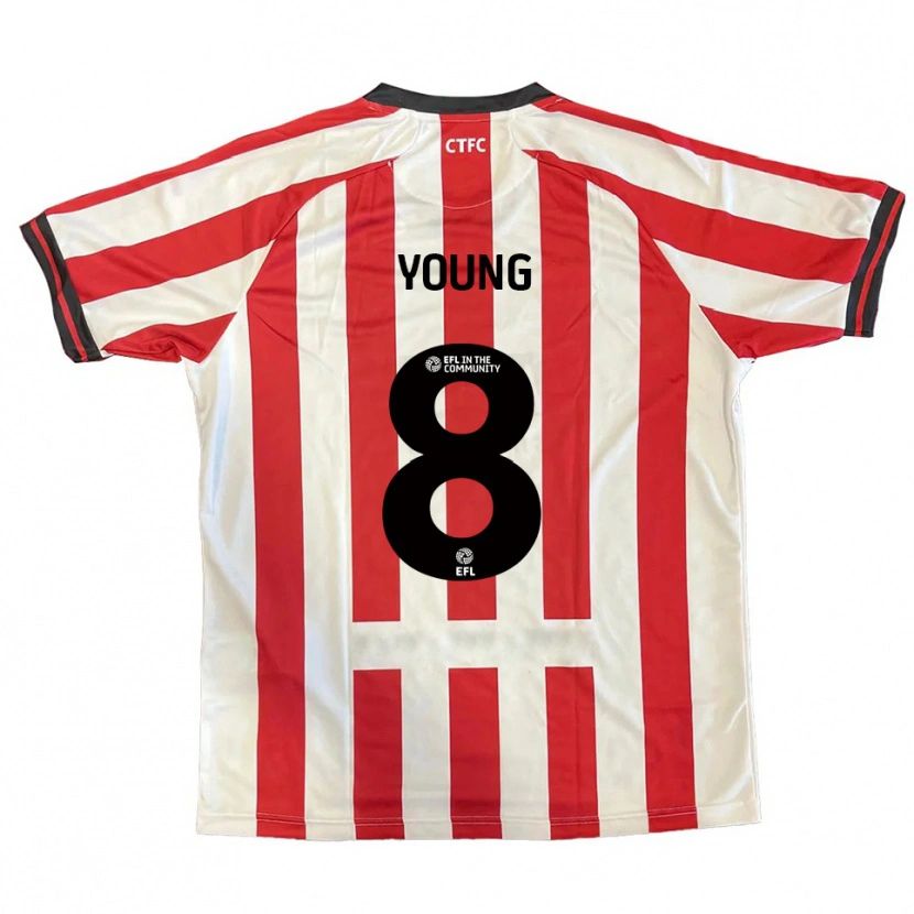 Danxen Herren Luke Young #8 Rot Weiß Schwarz Heimtrikot Trikot 2025/26 T-Shirt Österreich