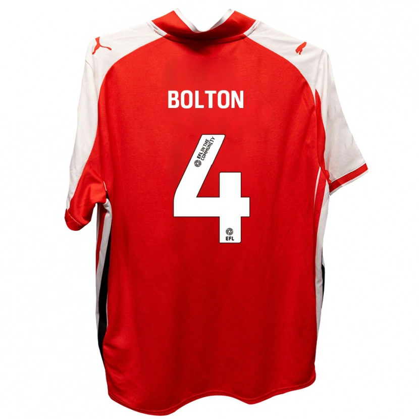 Danxen Herren James Bolton #4 Rot Weiß Heimtrikot Trikot 2025/26 T-Shirt Österreich