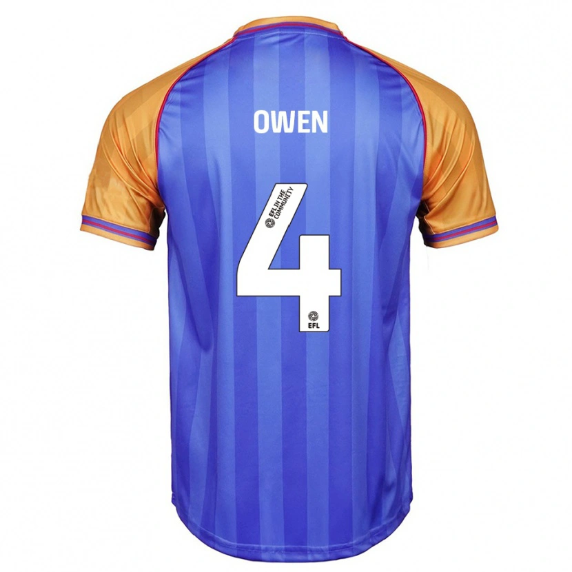 Danxen Herren Vikki Owen #4 Blau Orange Heimtrikot Trikot 2025/26 T-Shirt Österreich