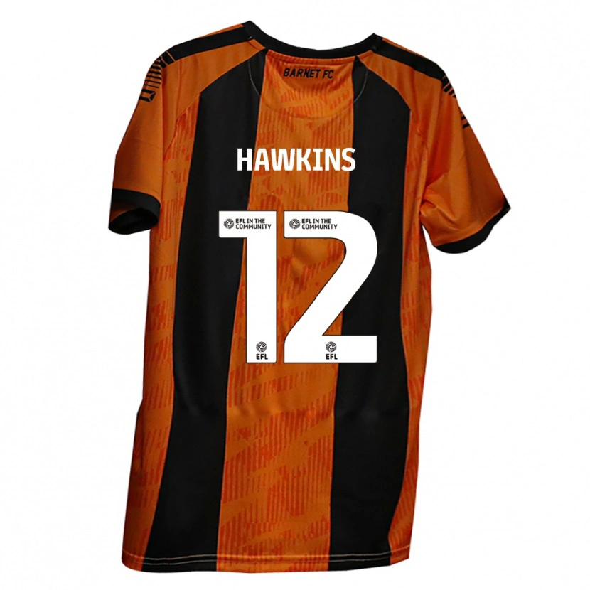 Danxen Herren Oli Hawkins #12 Orange Schwarz Heimtrikot Trikot 2025/26 T-Shirt Österreich