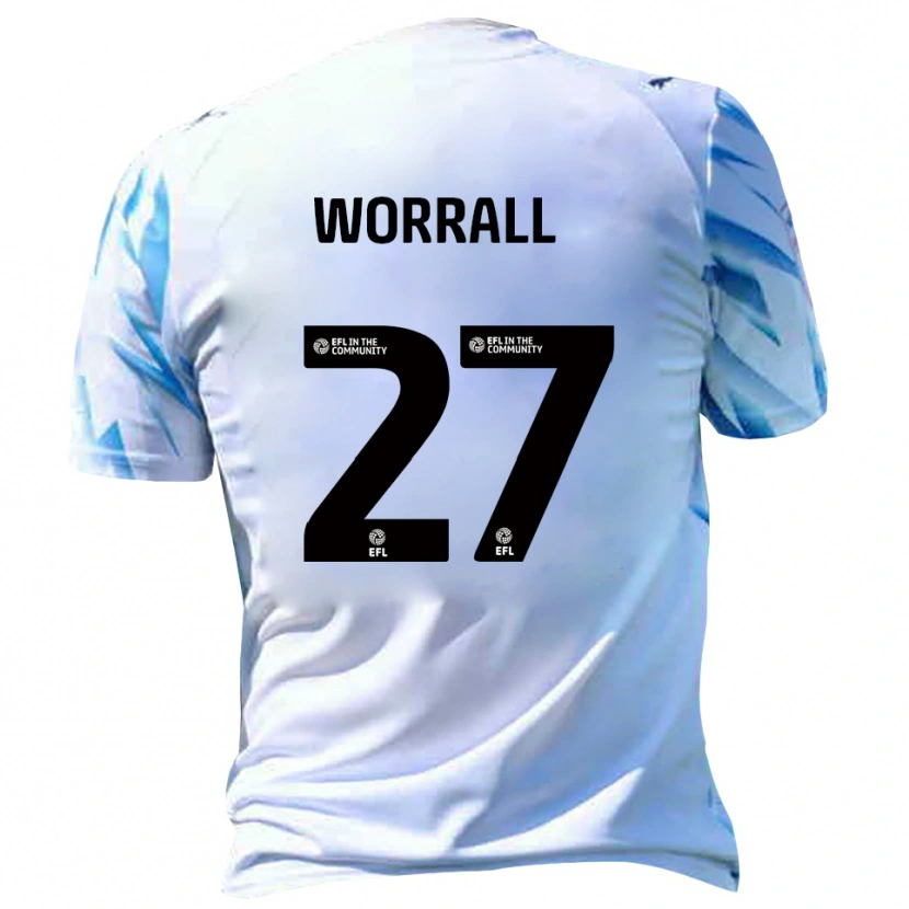Danxen Herren David Worrall #27 Weiß Himmelblau Heimtrikot Trikot 2025/26 T-Shirt Österreich