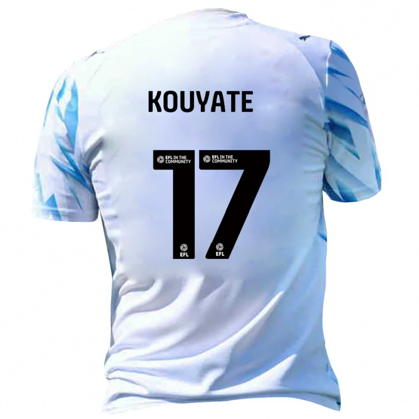 Danxen Herren Katia Kouyate #17 Weiß Himmelblau Heimtrikot Trikot 2025/26 T-Shirt Österreich