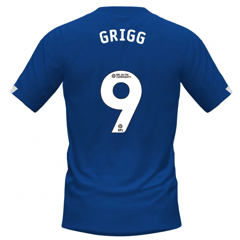 Danxen Herren Will Grigg #9 Blau Weiß Heimtrikot Trikot 2025/26 T-Shirt Österreich