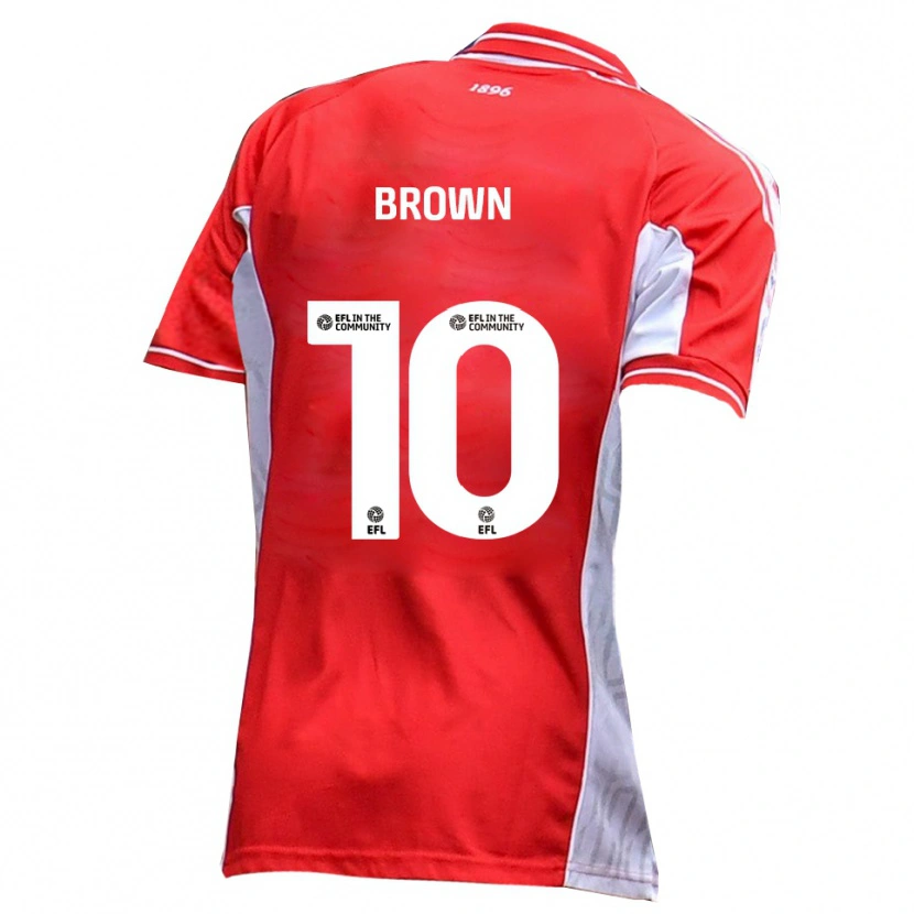 Danxen Herren Reece Brown #10 Rot Weiß Heimtrikot Trikot 2025/26 T-Shirt Österreich