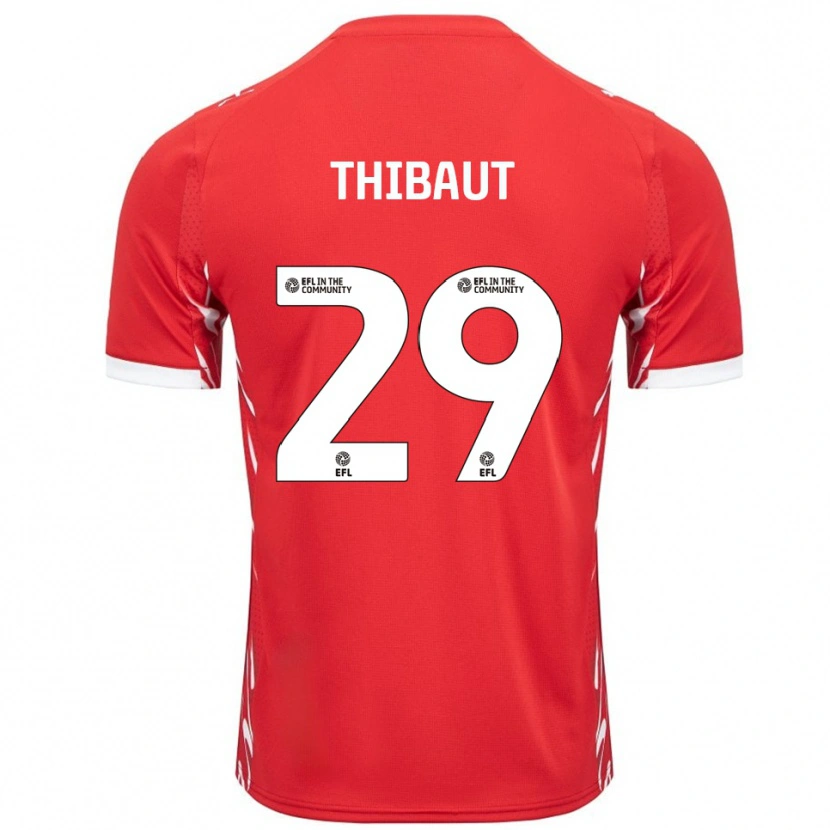 Danxen Herren Adrien Thibaut #29 Rot Weiß Heimtrikot Trikot 2025/26 T-Shirt Österreich